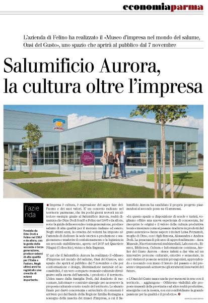 Gazzetta di Parma 16/10/2017 - Oasi del Gusto