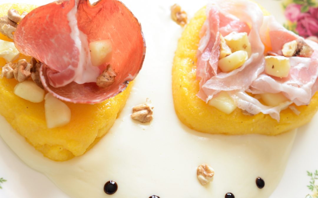 Lui e lei di Culatello e pancetta con polenta