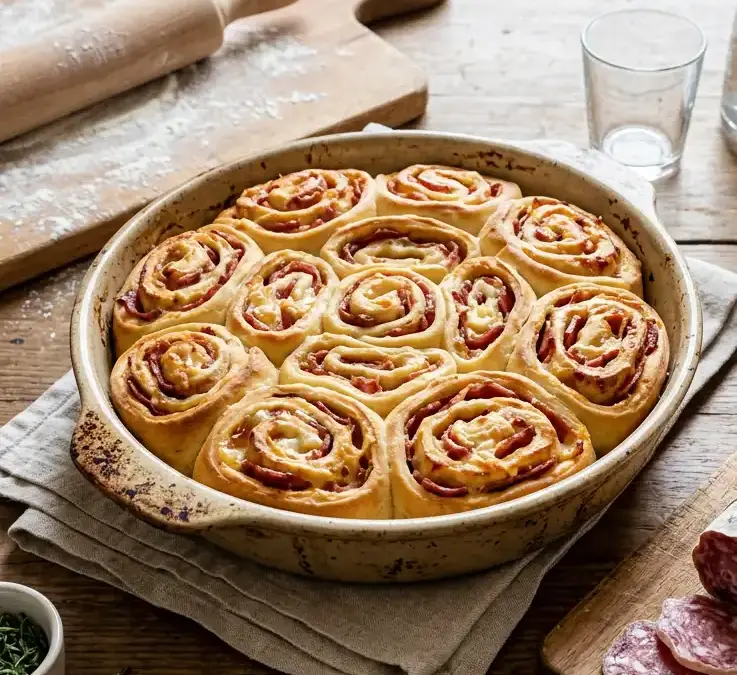 Torta di rose con Salame Aurora e formaggio