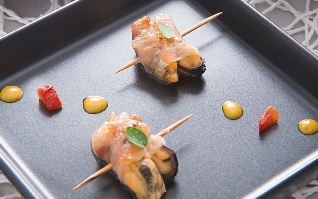 Involtini di cozze con Guanciale al Pepe Aurora